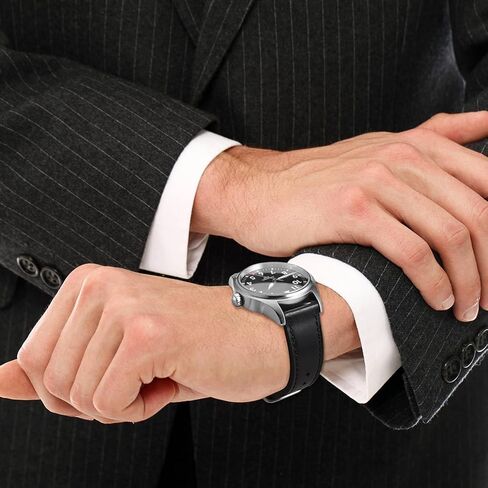 Anbeer أحزمة ساعة جلدية سريعة الإصدار، أحزمة ساعة أصلية للرجال والنساء، 18 مم 20 مم 22 مم حزام ساعة من الجلد الإيطالي، إبزيم من الفولاذ المقاوم للصدأ in Kuwait