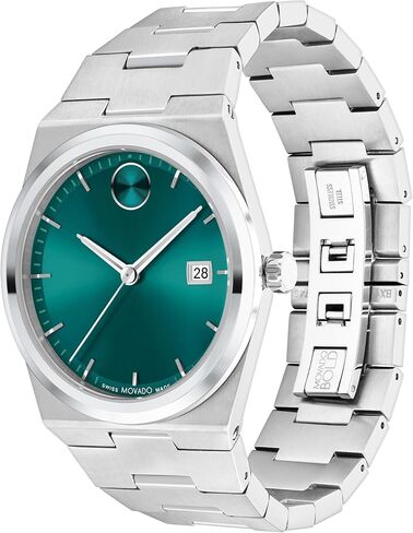 Movado Bold Quest Men's Sport Watch - Swiss Quartz Movement, Stainless Steel Link Bracelet - 5 ATM Water Resistance - Luxury Fashion Timepiece for Him - 40mm in Kuwait