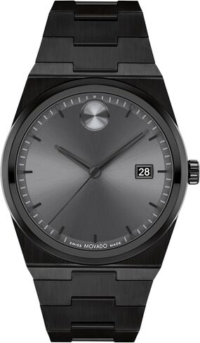 Movado Bold Quest Men's Sport Watch - Swiss Quartz Movement, Stainless Steel Link Bracelet - 5 ATM Water Resistance - Luxury Fashion Timepiece for Him - 40mm in Saudi Arabia