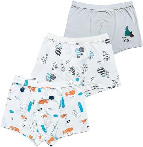 Boys' 2-9 Years Skincare Comfort Cotton Modal Toddler Little Boy Underwear Boxer Briefs Underpants Value Multi 3-Pack in Kuwait