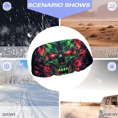 Fire Skeleton Winch Protection Cover Winch Cover Waterproof, Heavy Duty Waterproof Dust-Proof Winch Protection Cover Indoor/Outdoor - (23" x 11" x 11") in Kuwait