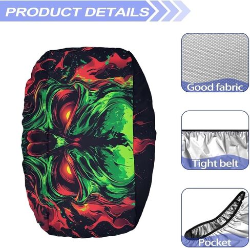 Fire Skeleton Winch Protection Cover Winch Cover Waterproof, Heavy Duty Waterproof Dust-Proof Winch Protection Cover Indoor/Outdoor - (23" x 11" x 11") in Kuwait