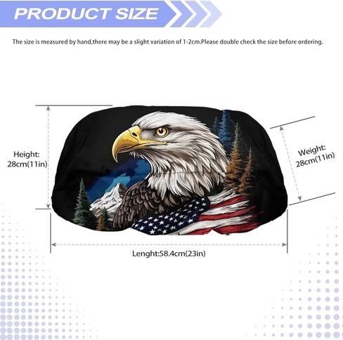 Eagle American Flag Waterproof Winch Cover, Badlands Winch Cover, Breathable Winch Dust Covers, Winch Protection Cover Dust-Proof, UV-Resistant for Electric Winches in Kuwait