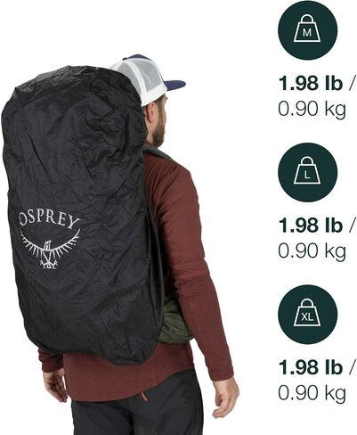 Osprey Ultralight Raincover for Backpack, Black, Medium in Saudi Arabia