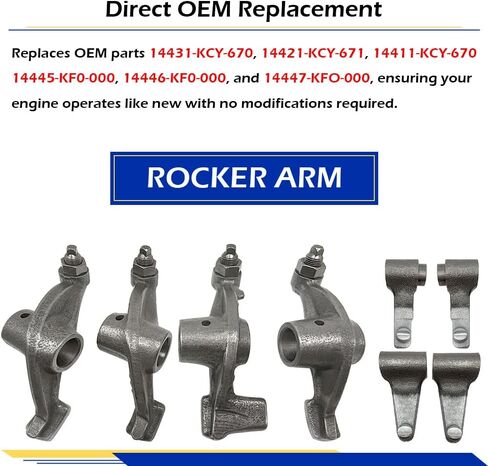 8pcs 400ex Rocker ARM متوافق مع Honda Sportrax 400 TRX400EX TRX400X 1999-2014 XR400R 1996-2004 OEM# 14431-KCY-670 14421-KCY-671 14411-KCY-670 in Saudi Arabia