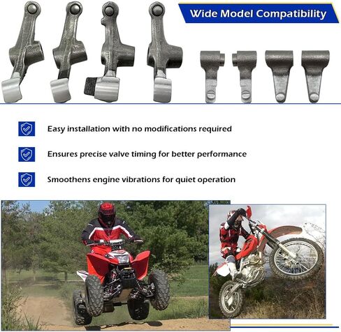 8pcs 400ex Rocker ARM متوافق مع Honda Sportrax 400 TRX400EX TRX400X 1999-2014 XR400R 1996-2004 OEM# 14431-KCY-670 14421-KCY-671 14411-KCY-670 in Saudi Arabia