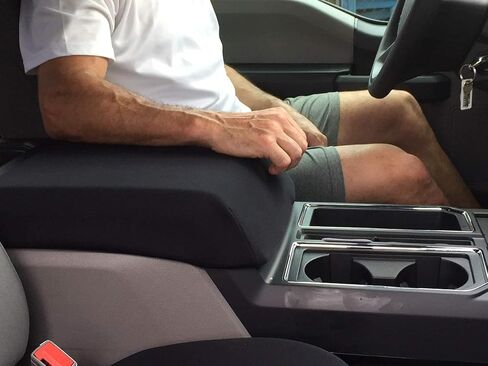 Auto Console Covers- Fits The 2017-2022 Ford F-250 Super Duty Center Console Armrest Cover Waterproof Neoprene Fabric (Black) in Kuwait