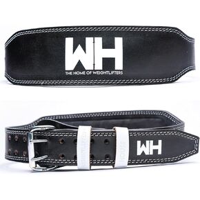 Weight Lifting Leather belt for Olympic Weightlifting, Powerlifting, Squatting, Deadlifts and Bodybuilding. Workout gym belt for back support. For men & women.