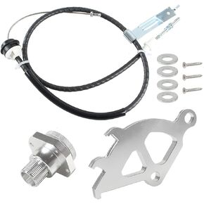 Firewall Adjuster & Triple Hook Clutch Quadrant Kit & Clutch Cable Compatible with 1996-2004 Ford Mustang (All)