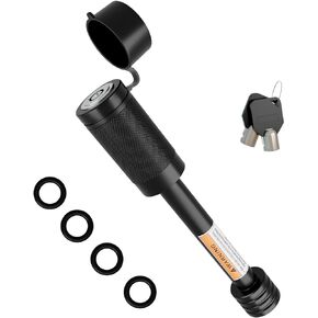 Trailer Hitch Locks, 5/8" Locking Hitch Pin for 2 Inch and 2 1/2" Receiver Class III IV Hitch, Tow Hitch Lock with Keys O-Rings Weatherproof Caps, Trailer Accessories for Outdoor Enthusiasts