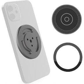 Magnetic Phone Tripod Mount Adapter with 1/4 Threaded, Compatible with Magsafe, 1/4-20 Tripod Phone Holder for iPhone 14/13/12 Series DJI Gimbal Stablilizer