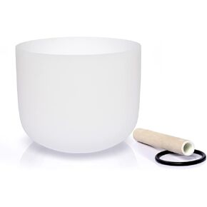 A note Third Eyes Chakra Quartz Frosted crystal singing bowl 8 inch