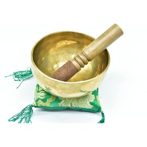 5.5" Tibetan Singing Bowl ~ Handmade ~ Superb Chakra Bowl for Meditation, Yoga,Healing, Mindfulness, Relaxation ~ Cushion & Mallet Included