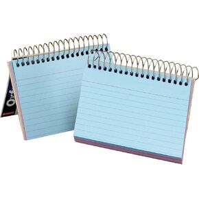 بطاقات مؤشر Tops Oxford Spiral Bound، 3 بوصة × 5 بوصة، بطاقات ألوان متنوعة، 50 في كل عبوة (40285) in Kuwait