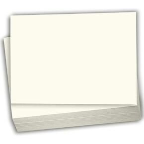 Hamilco 8x8 Cream White Scrapbook Cardstock Paper 100lb Cover Card Stock 100 Pack