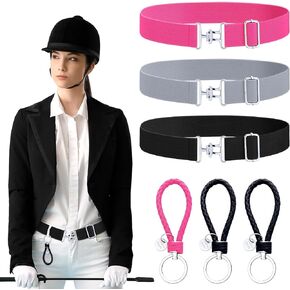 3 حزمه 1.5 بوصه مطاطا حزام الفروسية ركوب الخيل حزام جلد مفتاح حزام الفروسية مطاطا مع مشبك قليلا للنساء الرجال المؤخرات ركوب الخيل in Kuwait