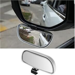 BESULEN Blind Spot Mirror for Car, HD Glass Adjustable Convex Rear View Mirror, Auto Exterior Accessories Auxiliary, Universal Rectangle Wide Angle Blind Spot Mirror for Car, SUV, Truck (Black)
