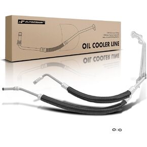 A-Premium Engine Oil Cooler Line Hose Assembly Compatible with Chevrolet Impala Caprice Cadillac Fleetwood Buick Roadmaster 1994 1995 1996 4.3L 5.7L