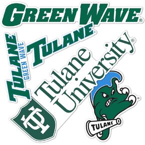 Tulane University Sticker Green Wave Stickers Vinyl Decals Laptop Water Bottle Car Scrapbook T2 (Type 2)