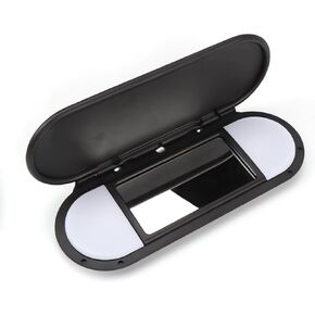 Sun Visor Vanity Mirror Cover Makeup for 2014-2022 BMW Mini Cooper Cooper S Clubman Hatchback Countryman F55 F56 F60 (Black)