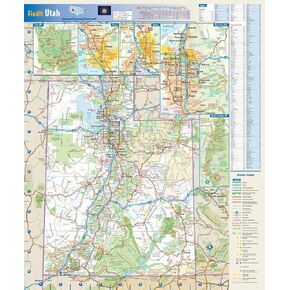 Utah State Wall Map - 14.75" x 17.75" Laminated