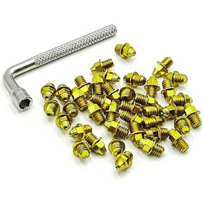 Bike Pedal Bolts Screw M4 x 7mm 40 pcs/Bag with 1 Wrench Silver…
