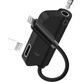 Headphone Adapter Lightning to 3.5mm AUX Audio Jack and Charger Extender Dongle Earphone Headset Splitter Compatible with iPhone 11 12 Mini pro max xs xr x se2 8 7Plus for Ipad Air Cable Converter