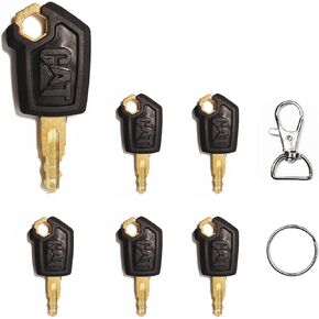 5P8500 Ignition Keys Cat Keys Caterpillar Keys Replacement for CAT Caterpillar Heavy Equipment Loaders Excavators Dozers, 6 Pcs
