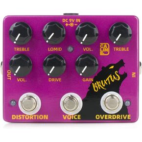 Caline DCP-02 BRUTUS Distortion Overdrive Effect Pedal Dual Guitar Pedal