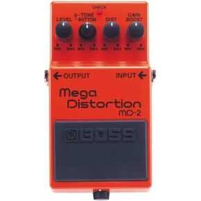 BOSS Md-2 Mega Distortion; Extreme, Low-End Distortion for Modern Metal And Hard Rock