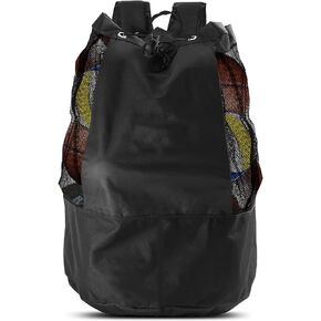 Extra Ball Bag ,Large mesh equipment bag black , Soccer Ball Bag with Adjustable Shoulder Strap ,600D Oxford Cloth mesh sports bag for Holding Soccer/Football/Volleyball(Holds 15 Balls)