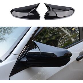 Rifoda for Civic car Door Side Mirror Cover Trims ABS Material for Honda 10th gen Civic 2016 2017 2018 2019 2020 2021-Bright Black