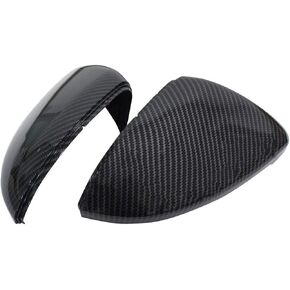 NewYall Carbon Fiber Look Door Side Mirror Cover Cap for VW Golf R GTI 2014-2018 Pair Left Driver and Right Passenger Side