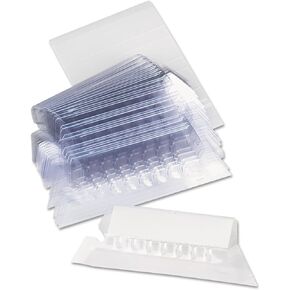 Universal 42215 Hanging File Folder Plastic Index Tabs, 1/5 Tab Cut, 2 1/4-Inch Tab, Clear, 25/Pack