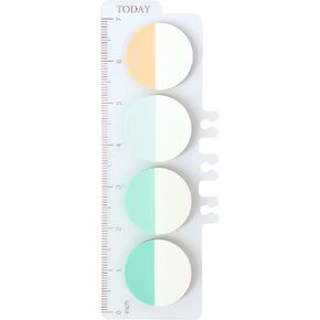 200 Piece Page Makers Sticky Index Tabs, Writable & Repositionable File Tabs with Rulers, Sticky Tabs Translucent Sticky Notes for Bookmarks, Tabs for Annotating Books, 7.3x2.4 inches