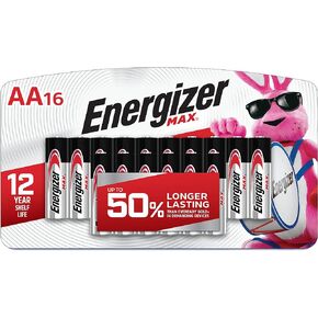 Energizer MAX Alkaline AA and AAA Batteries Bundle (16 Count)