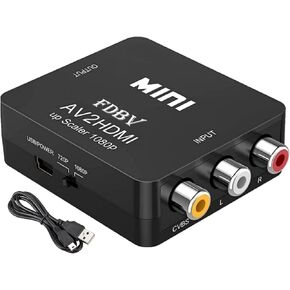 محول RCA إلى HDMI، FDBV - محول مركب إلى HDMI يدعم 1080P PAL/NTSC متوافق مع مشغلات PS one، PS2، PS3، STB، Xbox، VHS، VCR، Blue-Ray DVD