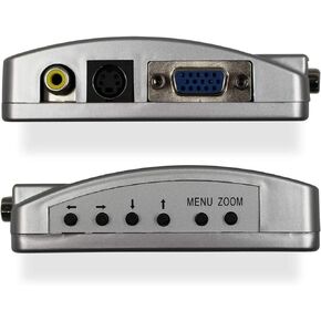 VGA to RCA Adapter, Composite AV S Video to VGA Converter, PC to TV Video Switch Box for HDTV, Monitors, Laptop, Desktop, PC