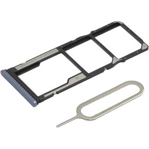 MMOBIEL SIM Card Slot Tray Holder Replacement Compatible with Xiaomi Redmi Note 9 / Note 9S / Note 9 Pro - Incl. Rubber Gasket and Sim Pin - Gray