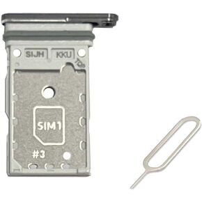 for Samsung Galaxy S23 Ultra S918B S918B/DS S918U S918Ul S918W S918E S9168/DS Sim Card Tray & Micro SD Sim Card Holder Container Replacement Part (Black)