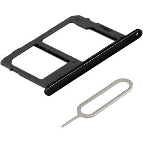 MMOBIEL SIM Card Slot Tray Holder Replacement Compatible with LG Q Stylo 4 2018 - Incl. SIM Pin - Black