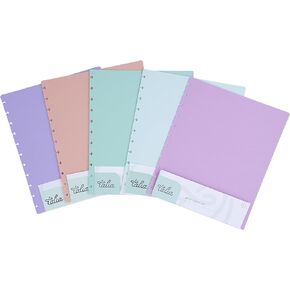 Talia Discbound Notebook - Cover and Disc Set (Pastel 5pk w/Discs, Letter Set)