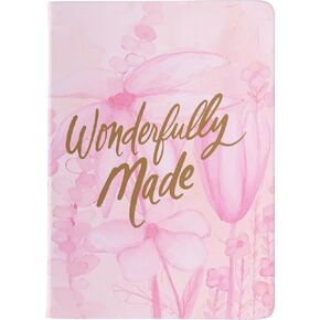 Eccolo World Traveler Thimblepress Lined Prayer Journal Notebook, 256 Ruled Pages with Inspirational Quotes and Bible Verses, Gilt Edges, 6x8, Love Joy Peace