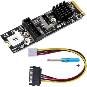 مقبس اللوحة الأمامية CY 20Gbps Type-E USB 3.1 إلى NVME NGFF M-Key Express Card محول ASM3242 شرائح للوحة الأم in Kuwait