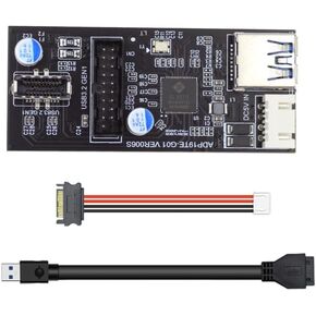 CY Card 5Gbps Type-E USB 3.1 Front Panel Socket USB 2.0 to NVME NGFF M-Key Express Card Adapter for Motherboard