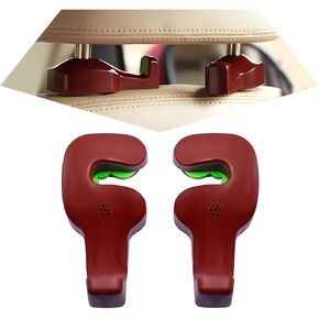 خطافات مسند رأس السيارة، قطعتان حامل محفظة السيارة للمقعد الخلفي، خطاف مسند رأس المقعد الخلفي الأمامي للسيارة يدور 360 درجة، منظم تخزين عالمي للمركبات للحقائب ومحفظة القماش والبقالة (أسود) in Kuwait