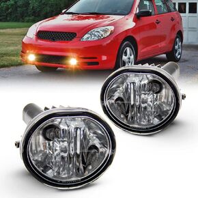 Fog Light Assembly Replacement For 2004-2010 Scion TC / 2003-2008 Toyota Matrix / 2003-2008 Pontiac Vibe With 9006 12V 55W Halogen Bulbs ​(Clear Lens)