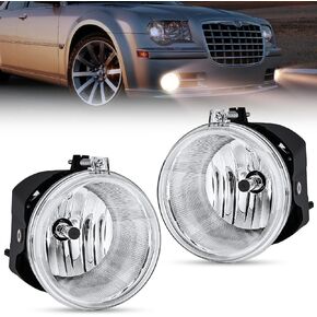 Nilight Bumper Fog Light Compatible with 2005-2010 Dodge Grand Cherokee 2007-2009 Durango 2007-2009 Chrysler 300 SRT8 Aspen 2005-2009 Dodge Dakota 2006-2010 Commander 2006-2008 Raider,2 Years Warranty