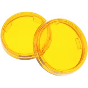 Turn Signal Lens Cover Compatible with Harley-Davidson Sportster Street Glide Road King Softail,2PCS (red)