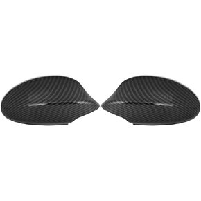 X AUTOHAUX Pair Exterior Rear View Mirror Housing Door Wing Mirror Cover Cap Carbon Fiber Pattern for BMW 3-Series E90 E91 325i 328i 330i Sedan 2005-2008